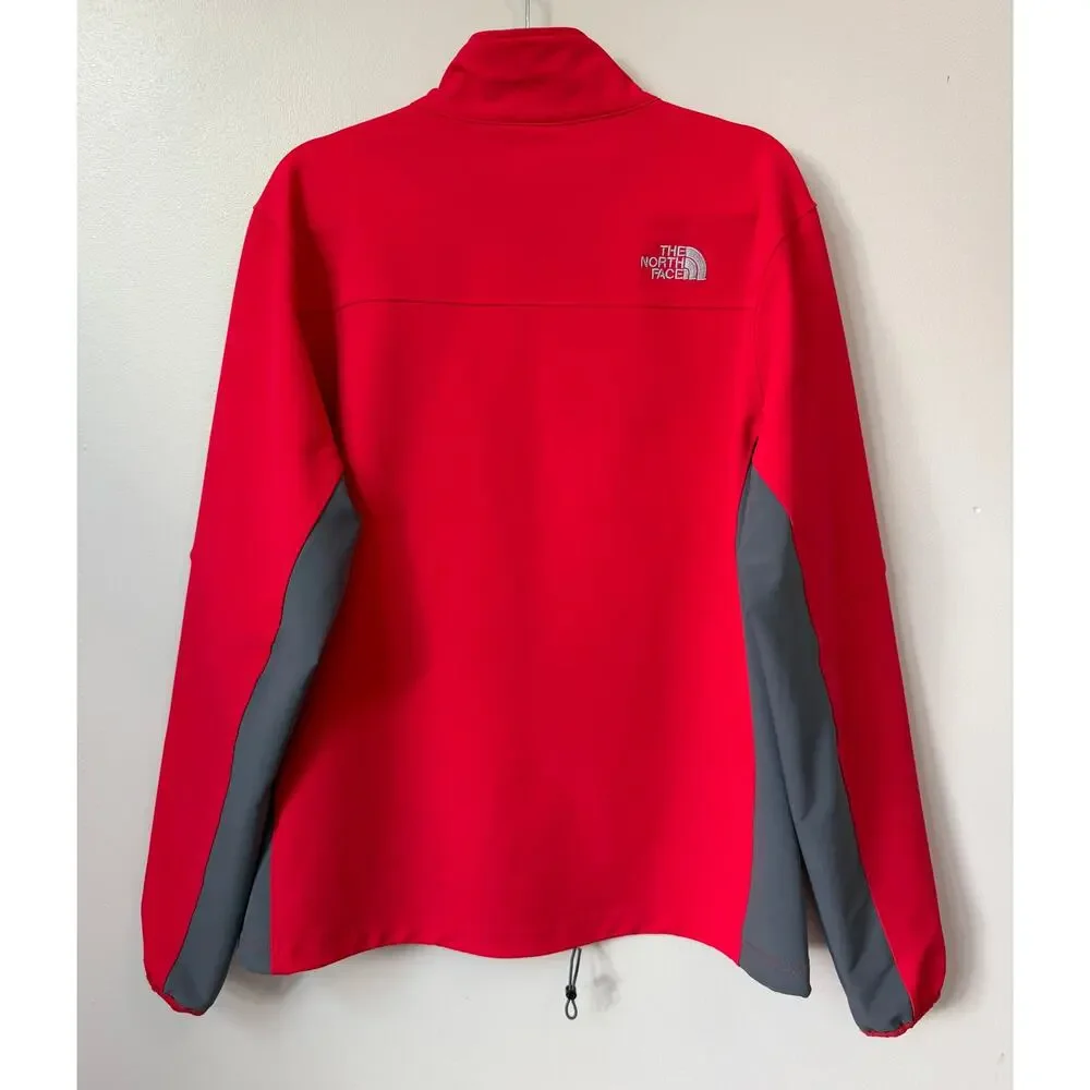 The North Face Apex Pneumatic Softshell Jacket Red Gray Men's Large Performance